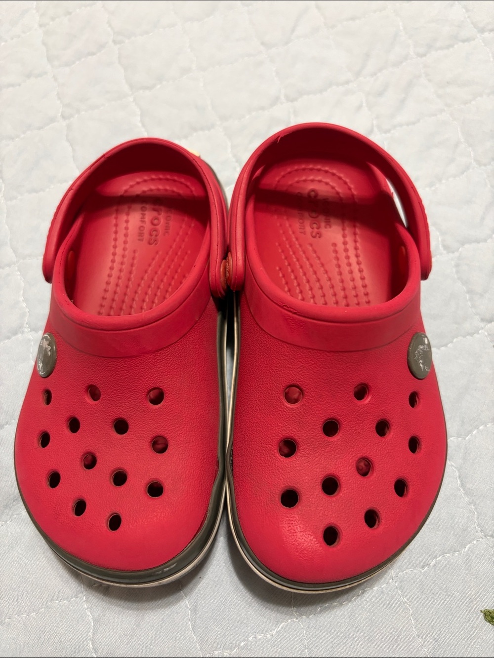 Red Toddlers Iconic Crocs Comfort PreOwned Size 9C